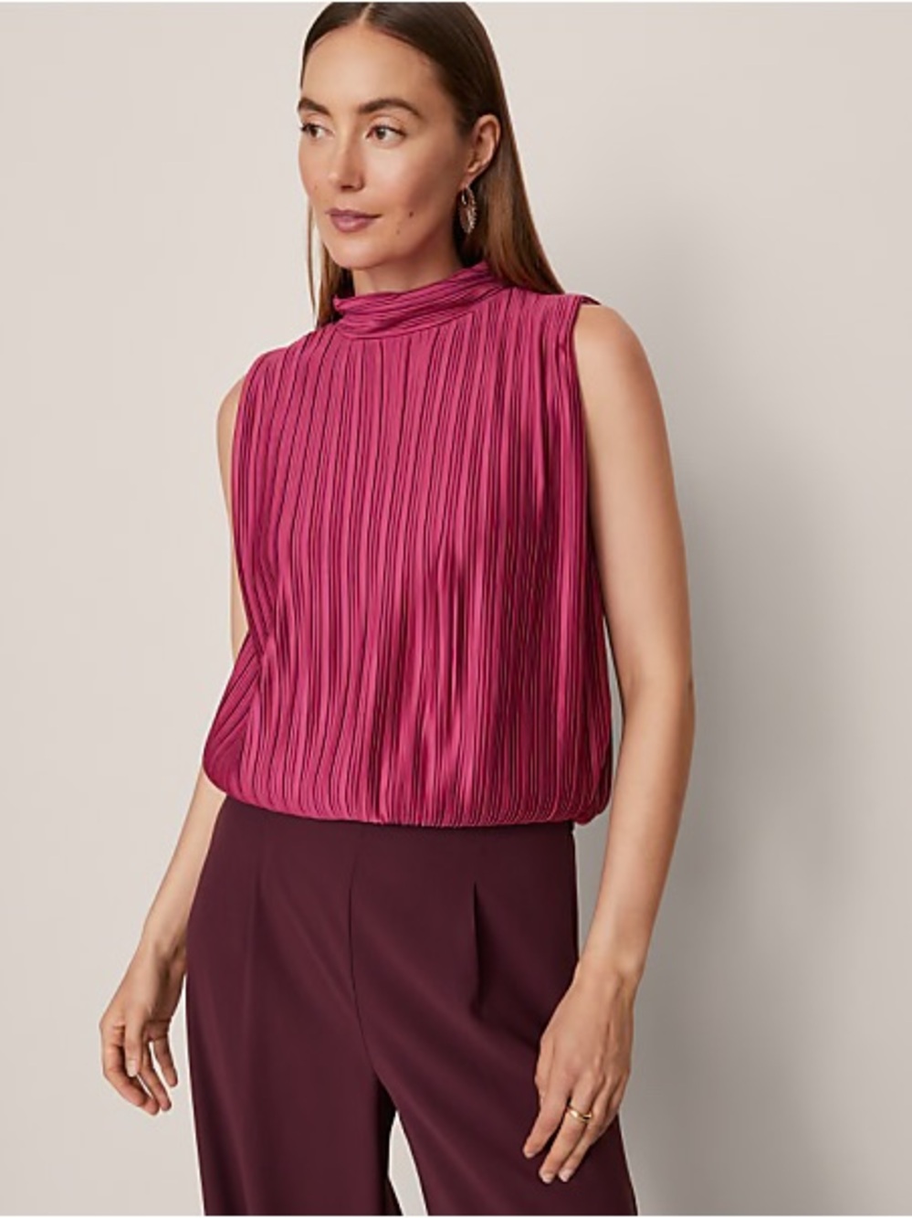 NEW Ann Taylor mock neck bubble hem XXSP